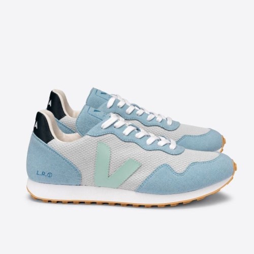 Veja SDU Rec Alveomesh Womens Trainers Light Blue UK 97986